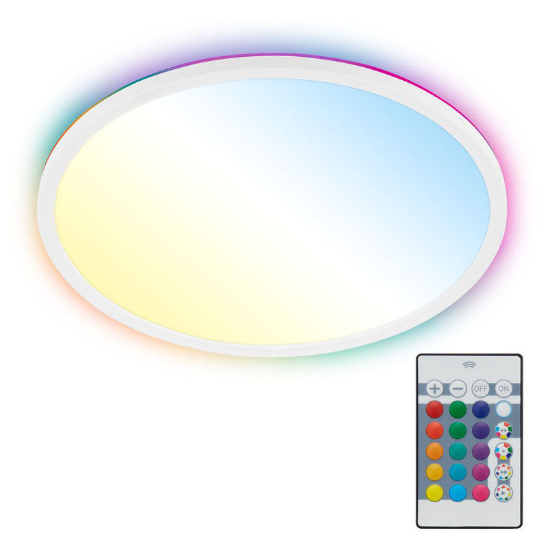 Daiyon Plastic LED Flush Mount, 3cm H x 42cm W x 42cm D