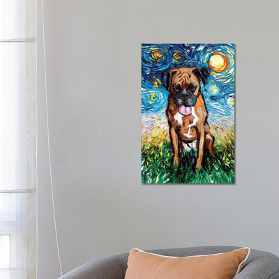 Boxer Night II by Aja Trier - Wrapped Canvas Gallery-Wrapped Canvas Giclée