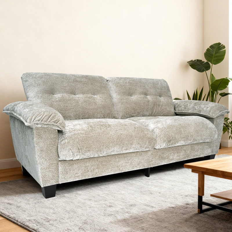 Ample Cloud Modern Upholstered Sofa Deep Seat Couches With Supreme Comfort, Beige