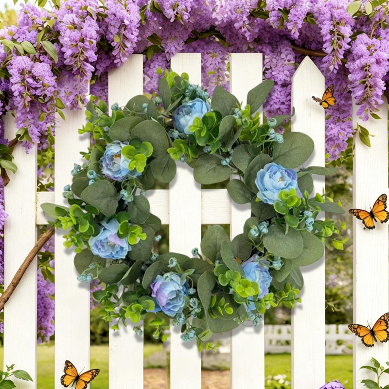 Eucalyptus Flower Wreath Money Leaf Wall Hanging Flower Wreath