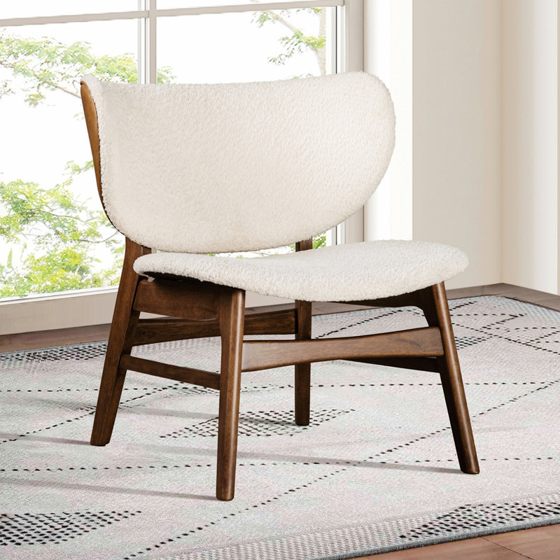 Fauteuil d'appoint sans accoudoirs avec dossier à oreilles, H 28,54 po x l 24,54 po x P 27,04 po