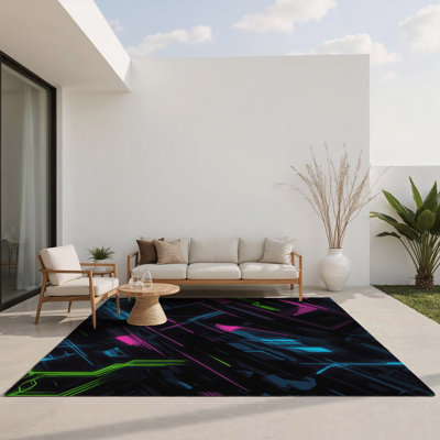 Tapis intérieur et extérieur Hyper Wave