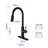 Matte Black Stainless Steel Pull Out Kitchen Faucet With 360 Rotating High Nozzle, Single Lever For Easy Water Management, Rust Finish, Aerators Adequate Bubbles And Reduced Impact , Nozzle Rotation,-1063971