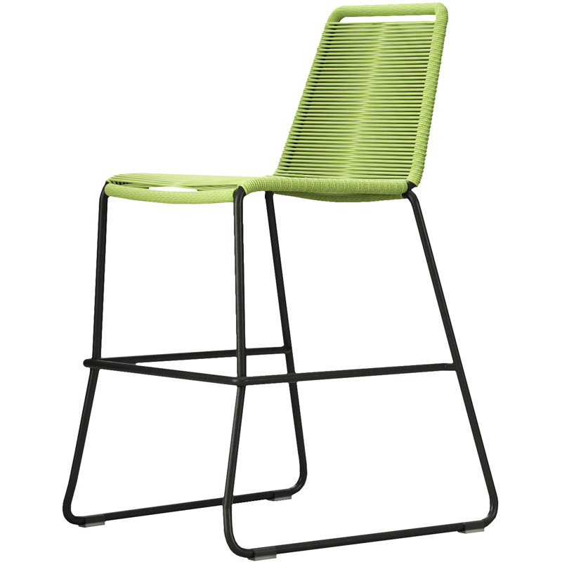 Barclay Outdoor Bar Stool, Green, Counter Stool (26" Seat Height)