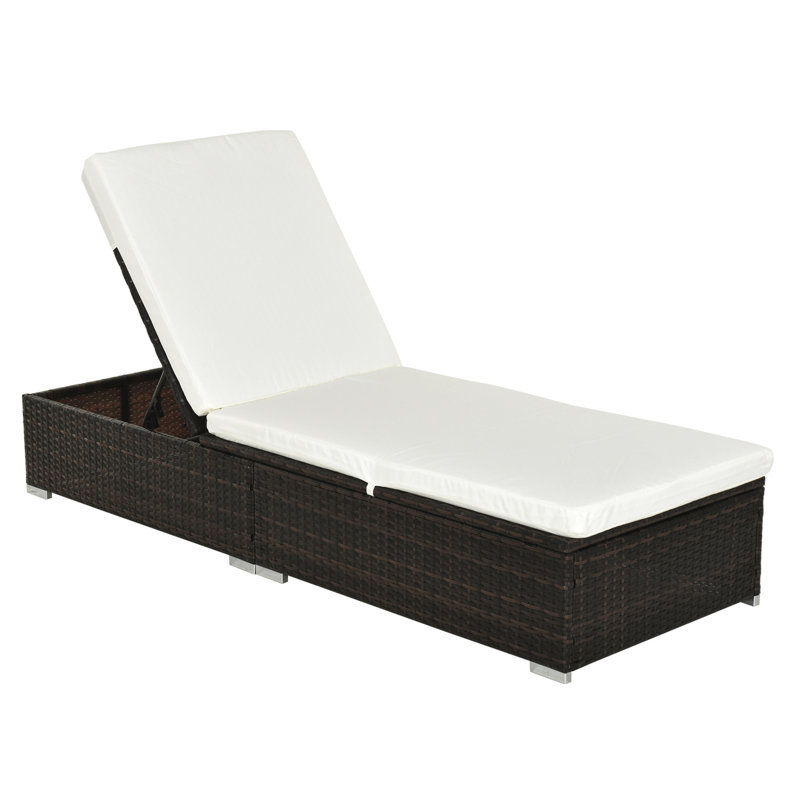 Aymelia 195 cm Long Reclining Single Chaise with Cushions