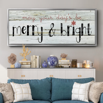 Merry & Bright- Framed Canvas