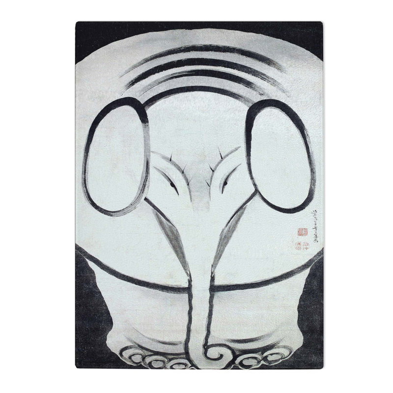 Glass Elephant by Ito Jakuchu Chopping Board, 28.5 cm W x 20 cm L