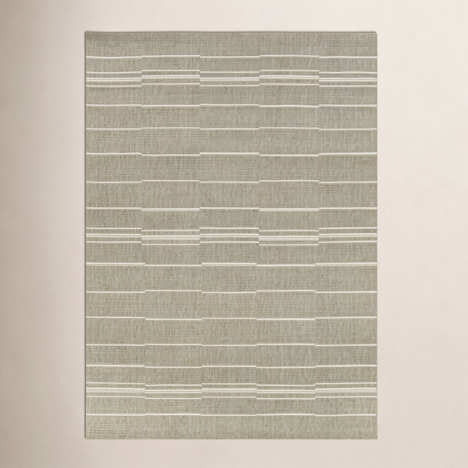 Veda Striped Indoor Outdoor Rug, Rectangle 5'3" x 7'