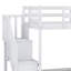 Lit superposé à structure en bois massif avec glissière convertible et escalier-651211116