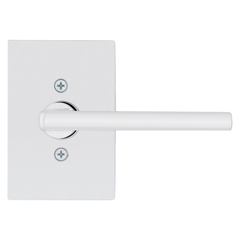 Halifax Dummy Lever with Rectangular Rose, Polished Chrome