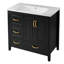 Meuble-lavabo 36 po avec lavabo, une armoire avec portes à fermeture douce, 4 tiroirs à fermeture douce, poignées en métal-114864638