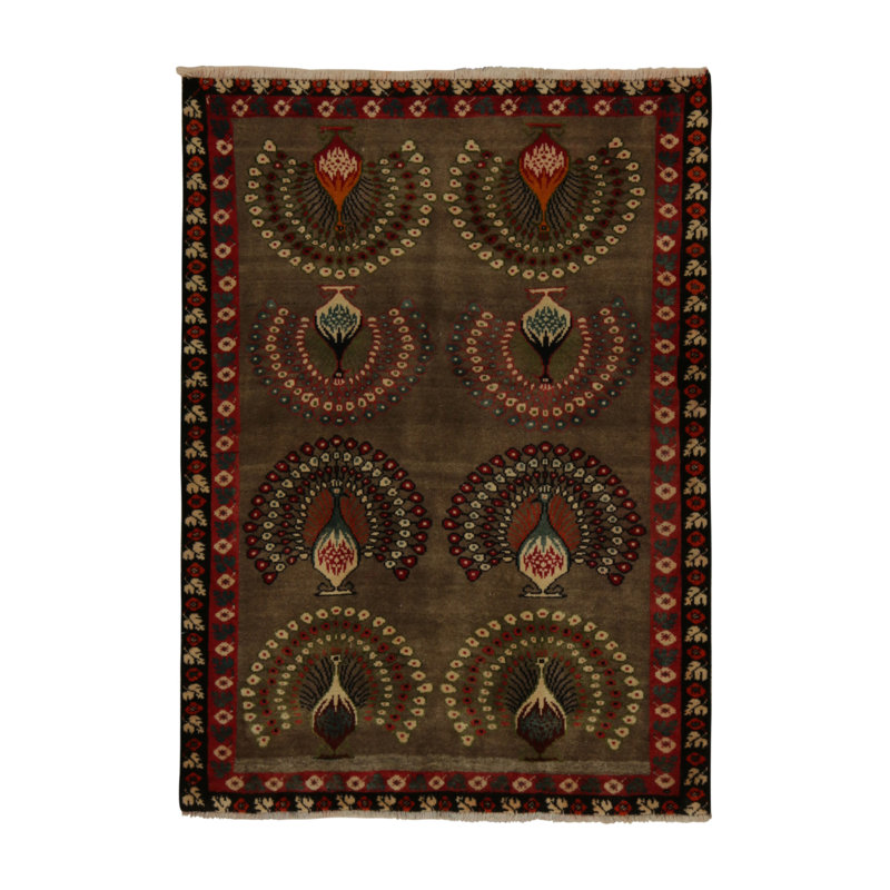 One-of-a-Kind 4' X 5'4" Hand Knotted Area Rug