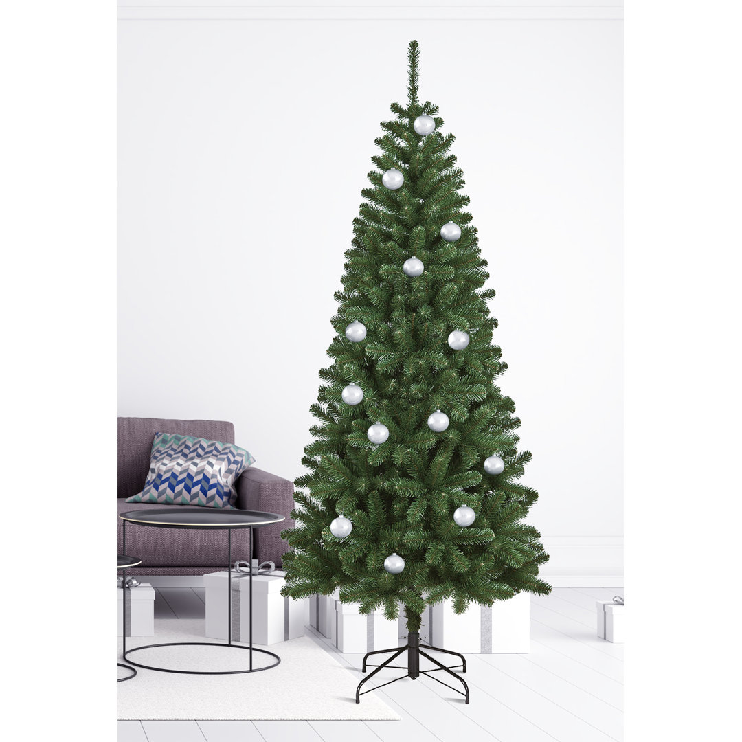 KÃ¼nstlicher Weihnachtsbaum 240 cm GrÃ¼n mit Schneeflocken/Reif bedeckt