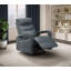 Fauteuil inclinable, cuir bleu-gris et similicuir-1990518205