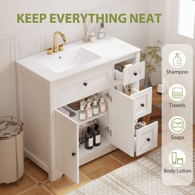 Ensemble de meuble-lavabo simple 36 "avec comptoir d'évier