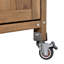 Cuisine extérieure mobile de 54 po avec comptoir pliant, îlots de cuisine en bois massif avec système de rangement-126645879