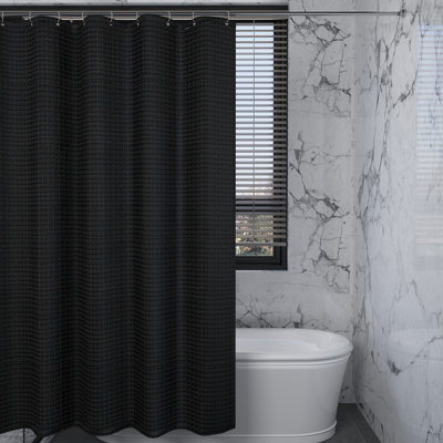 70.87 In. X 70.87 In. Waffle-patterned Shower Curtain, Bathroom Partition Curtain, Polyester Shower Curtain
