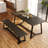 70.8”W Dining Table With 70.9"W Bench