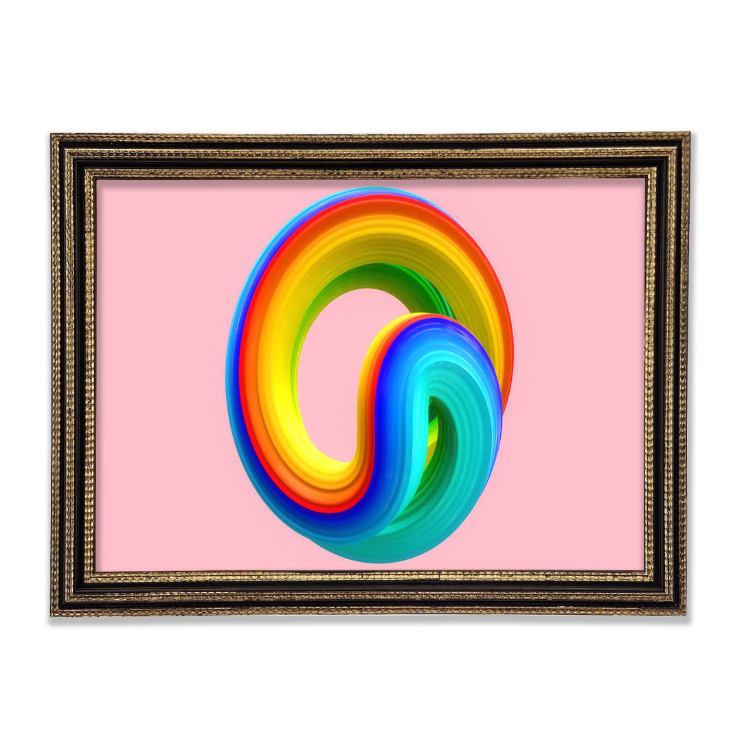 Gerahmtes Leinwandbild The Rainbow Swirl Paste