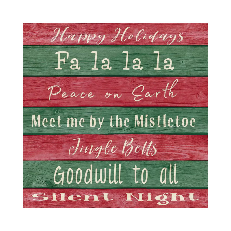 Holiday Chants I 1 Piece Wrapped Canvas Wall Art, 45.72 cm H x 45.72 cm W x 1.91 cm D