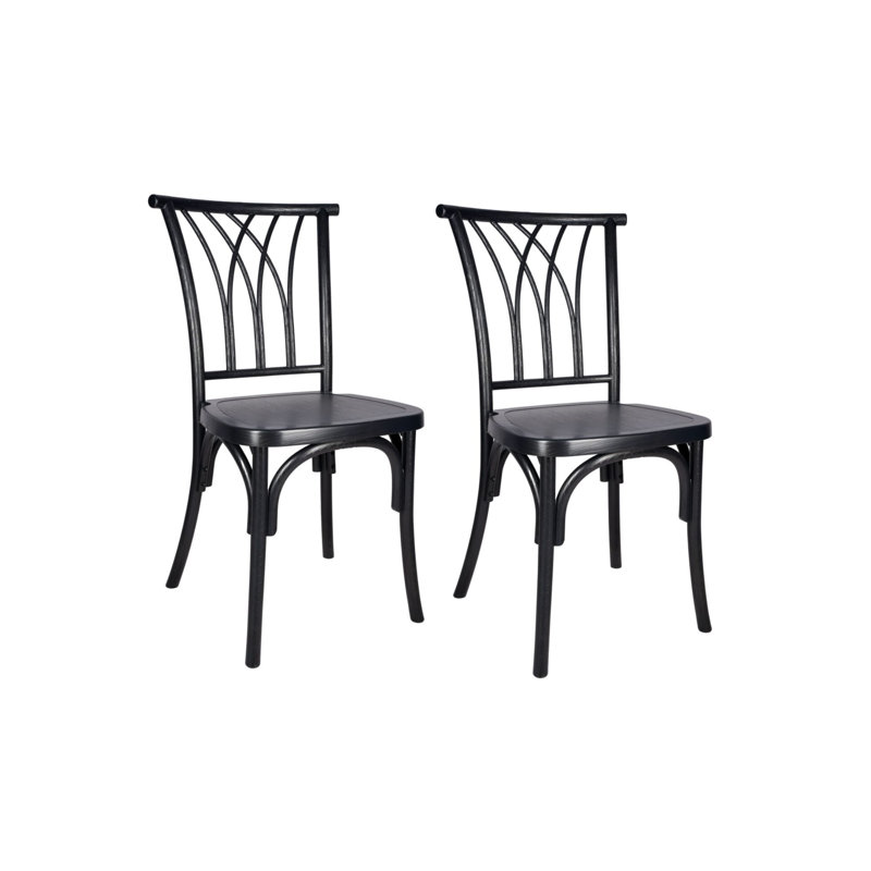 Toughresin Willow Chair By Chivari,2 Chair Bundle By Chivari, Black