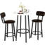 Ensemble de table de salle à manger 3 pièces, ensemble de table de bar avec table à faux comptoir en marbre et 2 tabourets, ensemble de table de bar et chaises peu encombrantes