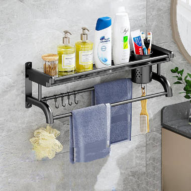 Adhesive Mount Shower Shelf Latitude Run Finish: Black