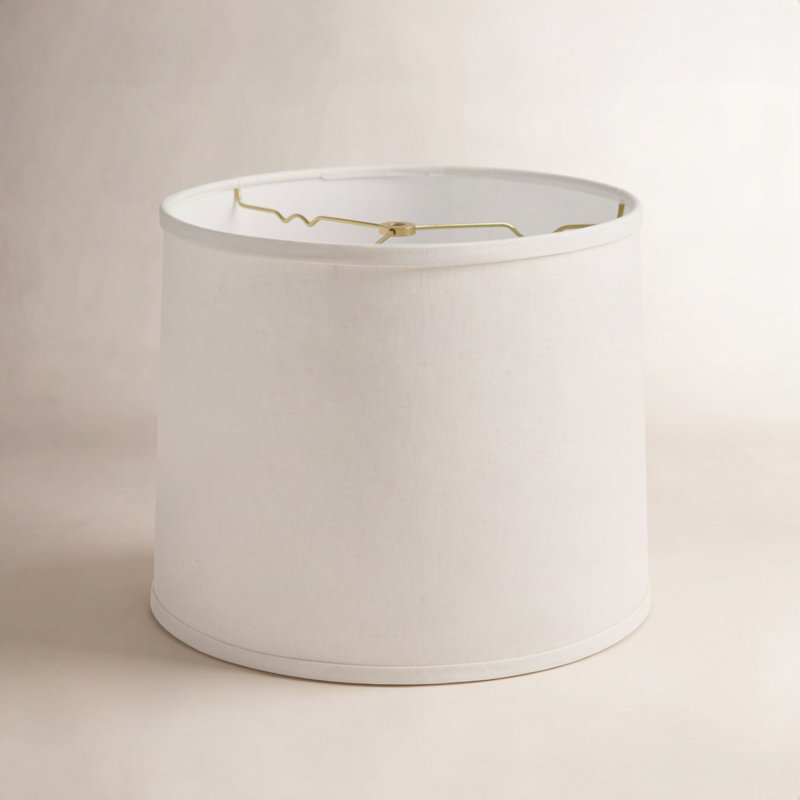 Drum Hardback Lampshade With Washer Fitter, Vanilla, 12" H x 18" W x 18" D