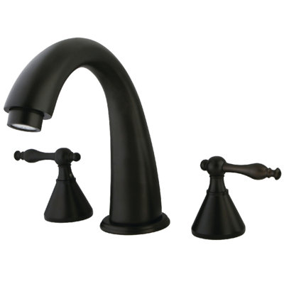 Kingston Brass Naples Two-Handle 3-Hole Deck Mount Roman Tub Faucet