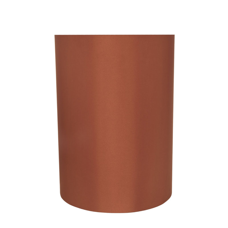 abat-jour tambour en tissu de satin de coton H 11 po (araignée) en séquoia