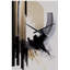 Noir, blanc et doré Expression IV - Horloge abstraite en métal de forme unique, horloge murale asymétrique moderne-106135261
