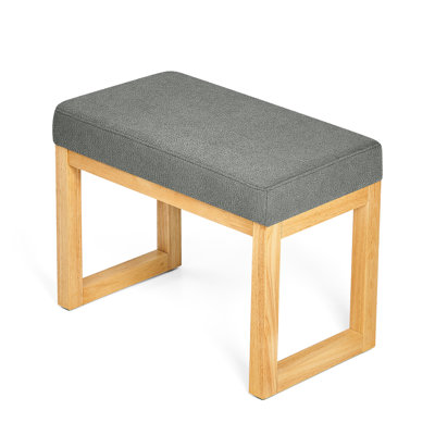 Dark Gray Shoe - Changing Bench, Clean Lines, Solid Wood Frame, Soft Cushion, Easy To Assemble, Small Space Use Modern Comfortable Seat Solution