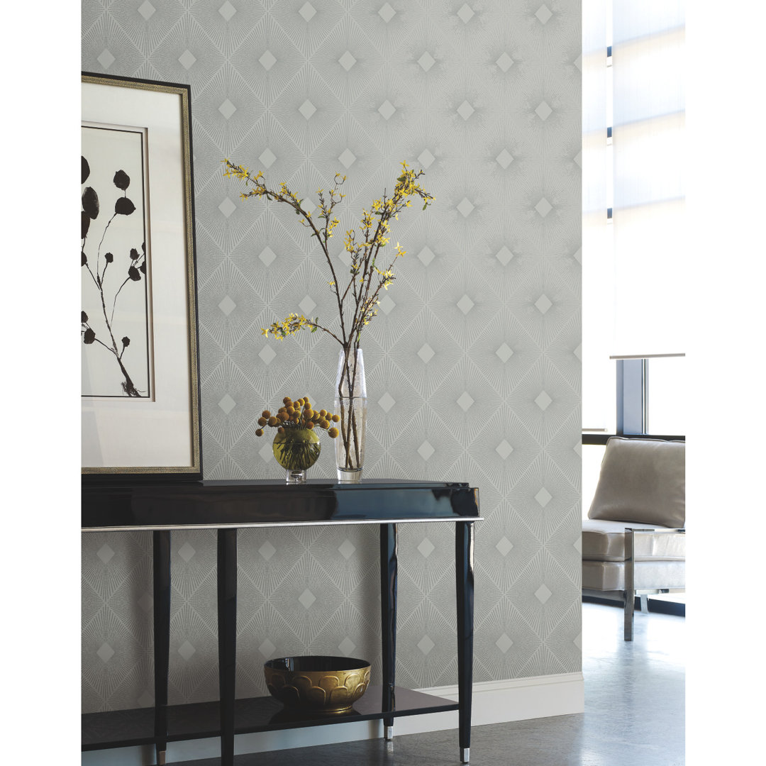 Antonina Vella Modern Metals Geometric Roll York Wallcoverings 