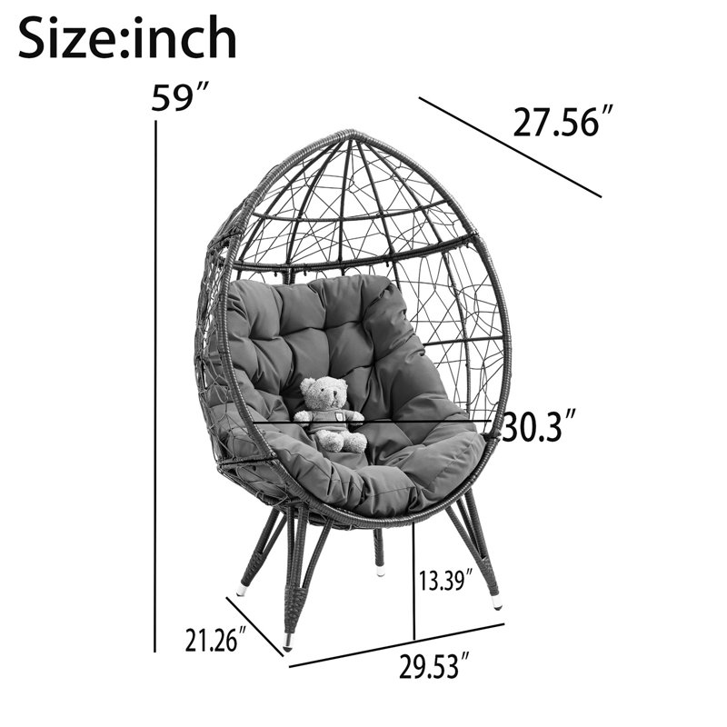 1 Person Egg Chair, Dark Blue