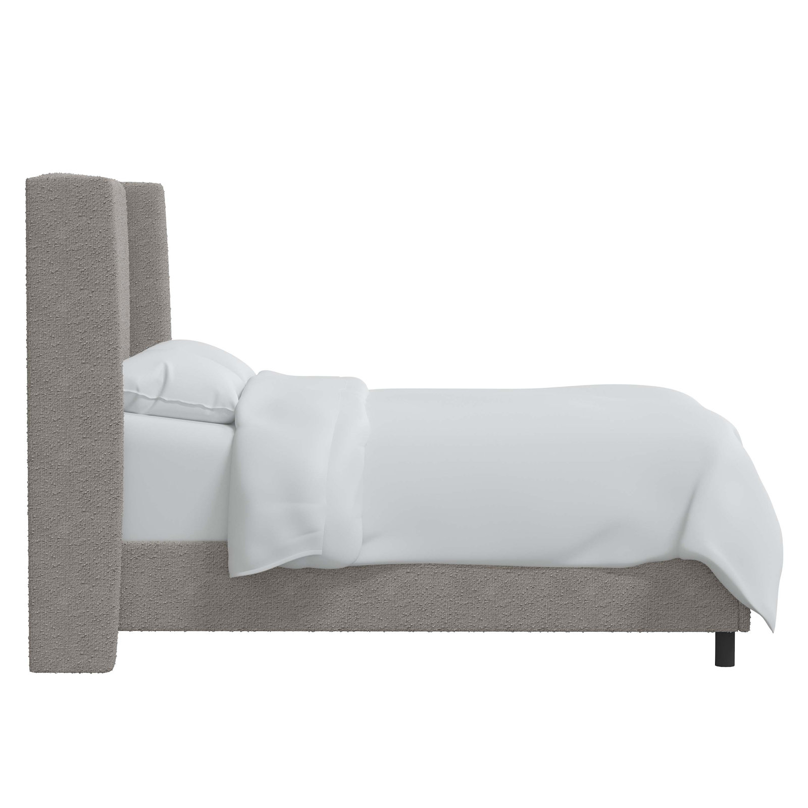 Tilly Linen Upholstered Wingback Bed, California King, Classic Elephant Boucle