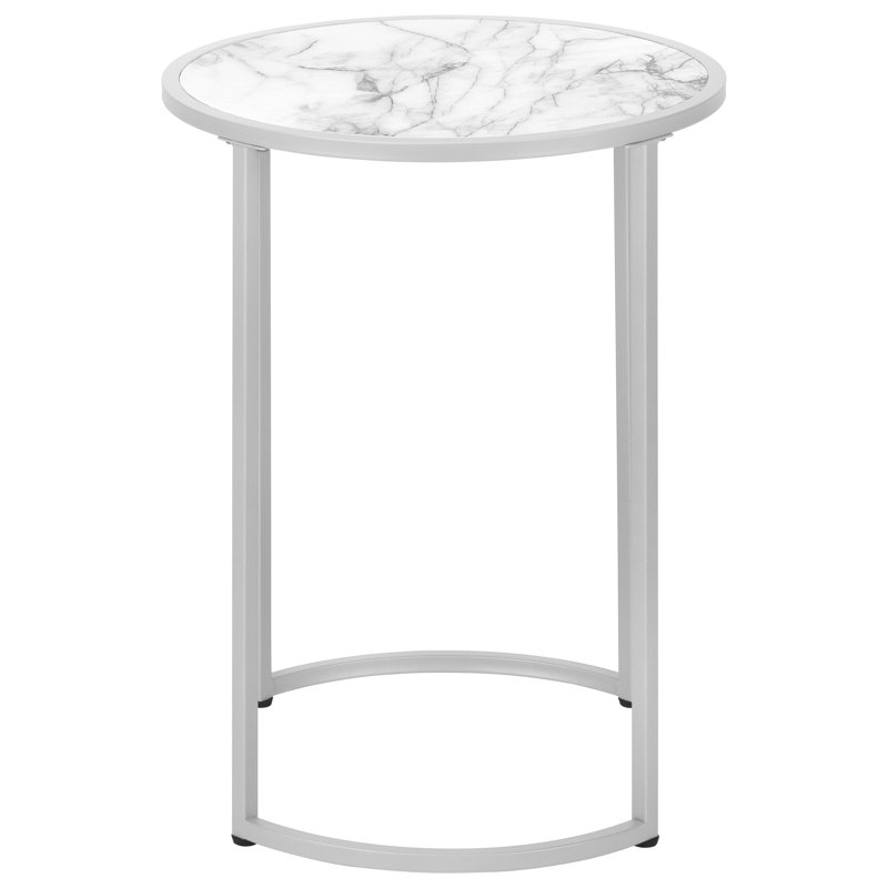 Stylish Living Area Table With White Laminate And Grey Metal Legs Room Base