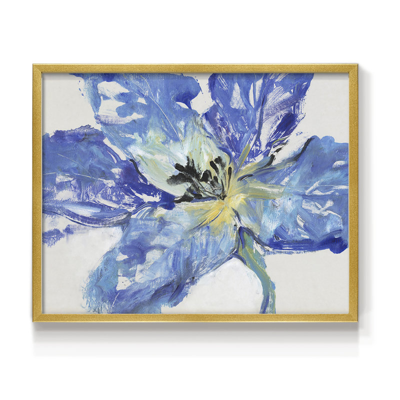 Fleur Bleue II -Framed Print - Restickable