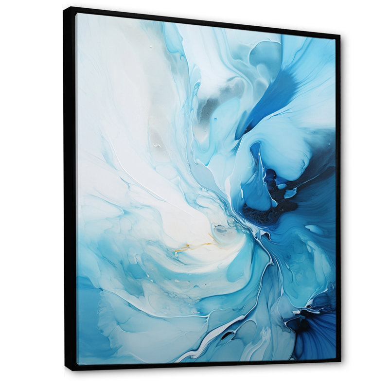 «Martial Art Flowing Harmony», reproduction d'art sur toile abstraite, H 20 po x l 12 po x P 1 po, Cadre flottant noir