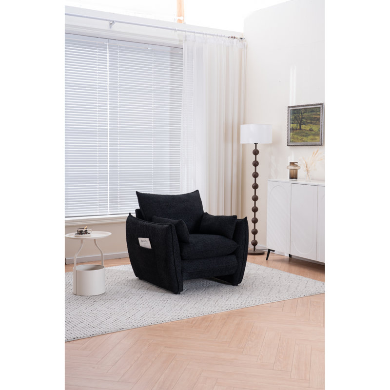 Chaise de salle à manger Sharp-Angle, Noir