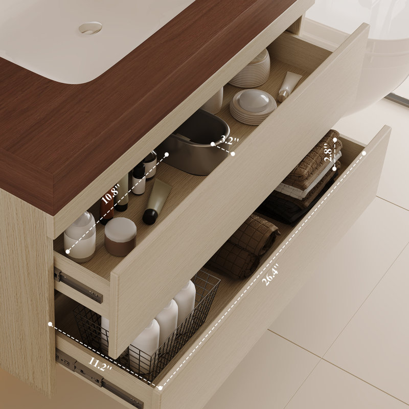 Meuble-lavabo moderne (avec meuble-lavabo et lavabo) avec rangement