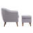 Arlaith Linen Upholstered Accent Chair with Ottoman, Rubberwood Legs-1110814247