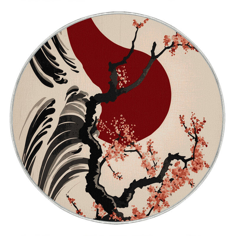 Rippling Sakura Rug, Round 3'