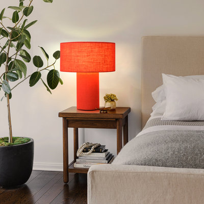 Moonlight Table Lamp - Linen Shade, Dimmer Switch