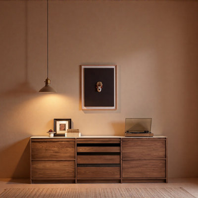 Buffet rétro et simple sur pied