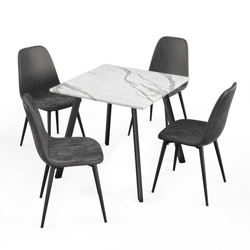 4 - Person Dining Set, Black