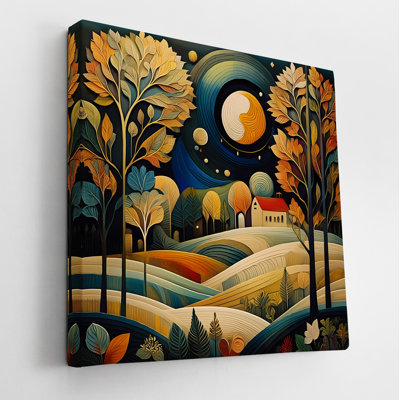 Full Moon Over Farm