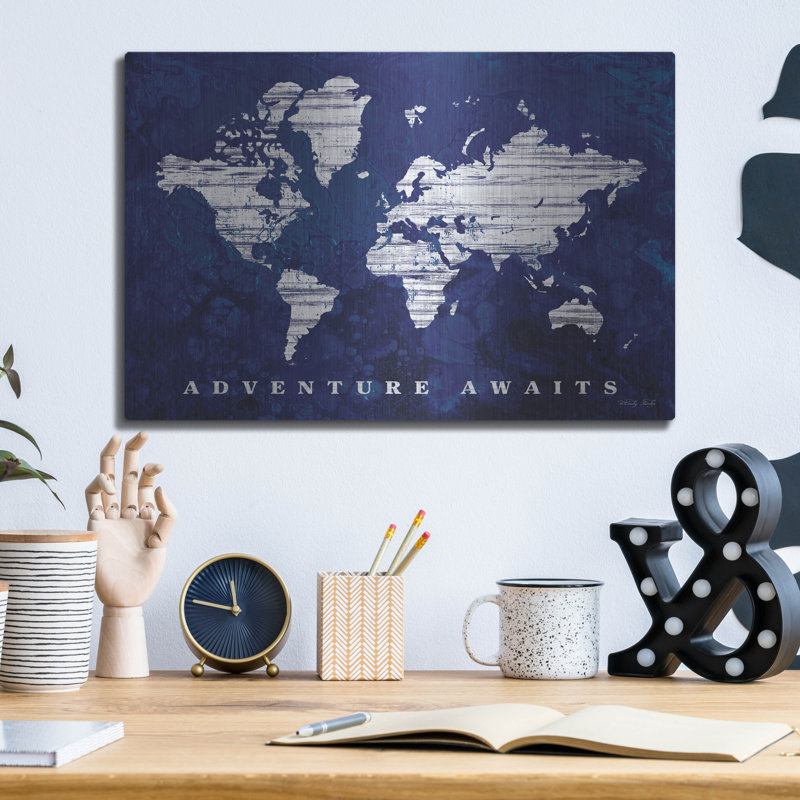«Adventure Awaits Map» par Cindy Jacobs, H 12 po x l 16 po