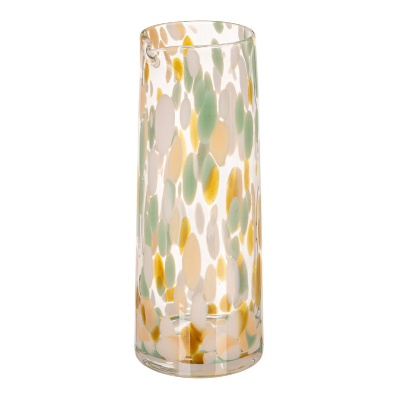 Round Confetti Glass Handleless Pitcher