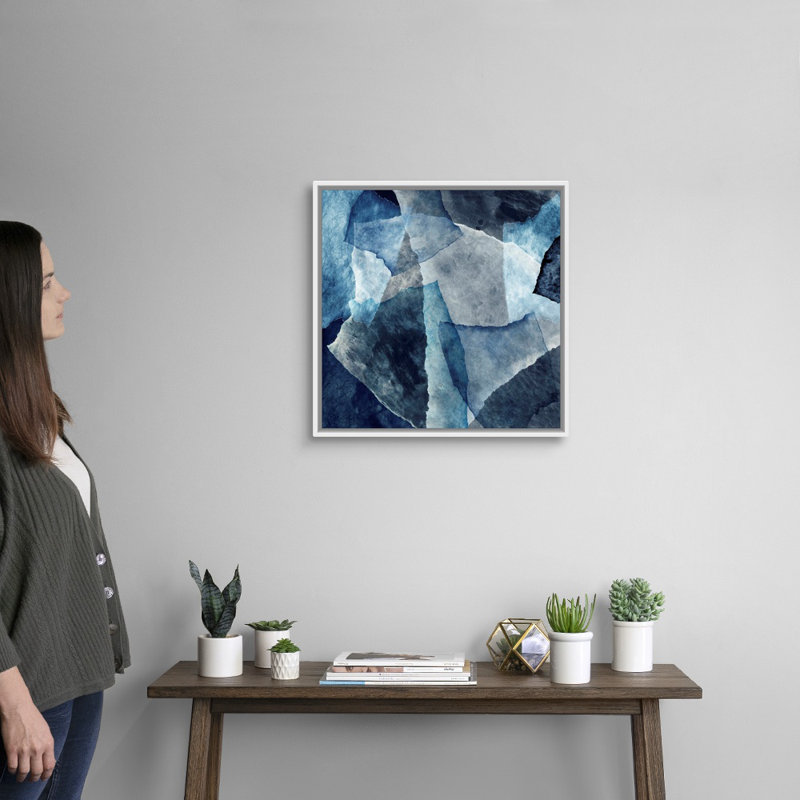 « Ideal Deepness II », reproduction d’art sur toile, H 22 po x l 22 po x P 1,75 po, Cadre blanc