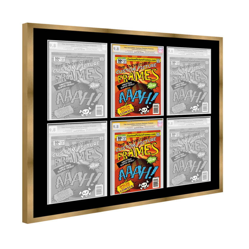 Cadre photo Collage, Doré / Noir, 7,25 po x 10,5 po, 29 po x 26 po